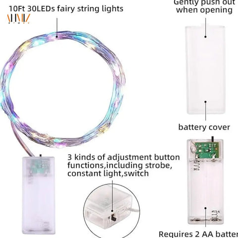 Chilli Milli Micro LED Fairy Lights Battery Operated - Gradit Mart