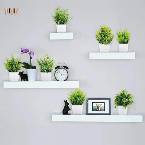 Pack of 8 Mini Plant Artificial Decoration Piece with pot Best for home & Office Decoration purpose - Gradit Mart
