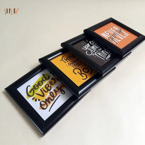 Pack of 4 Inspiration Motivational Quote Picture Frames Wall Hangings - Gradit Mart