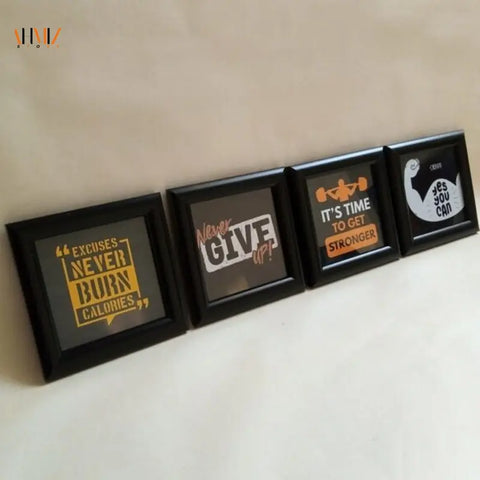Pack of 4 Inspiration Motivational Quote Picture Frames Wall Hangings - Gradit Mart