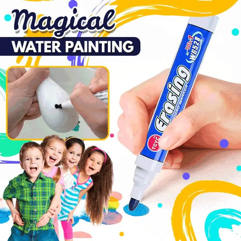 MAGICAL FLOATING PAINTING IN WATER WITH SPOON (12 PCS MARKER) - Gradit Mart