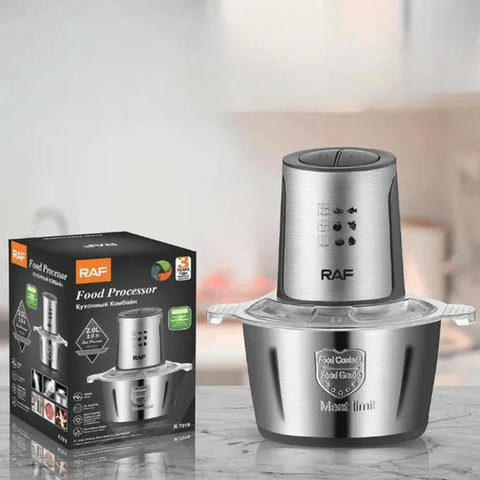 Food Processor And Meat Chopper - 4 Blades And 2 Liter Stainless Steel Bowl @iamnaveedhanif